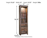 Ashley Furniture Trinell Pier Entertainment Center with open shelving and wood finish, ideal for media and decorative displays.