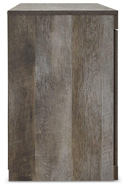 Wynnlow 4-piece entertainment center by Ashley Furniture featuring a modern design with shelves and storage compartments.
