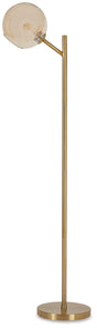 Ashley Furniture Abanson floor lamp with a sleek modern design and a tall, elegant structure suitable for living rooms.
