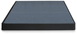 Low profile Ashley Furniture box spring foundation, a sturdy mattress support with a sleek, low height design.
