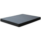Low profile Ashley Furniture box spring foundation for mattress support, showcasing a sturdy, low-height foundation in natural wood finish.