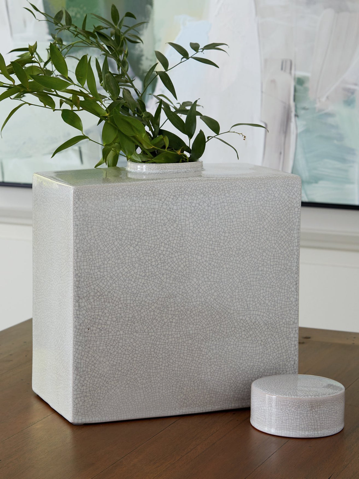 Ashley Furniture Haddworth jar, a stylish ceramic storage jar with a lid, perfect for decorative or functional use.