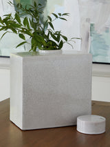 Ashley Furniture Haddworth jar, a stylish ceramic storage jar with a lid, perfect for decorative or functional use.