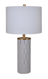 Ashley Furniture Faridworth table lamp with a sleek design, featuring a classic lampshade and a sturdy base.