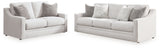 Ashley Furniture Maitelynn living room set upholstery package featuring stylish sofa and loveseat in a modern design.