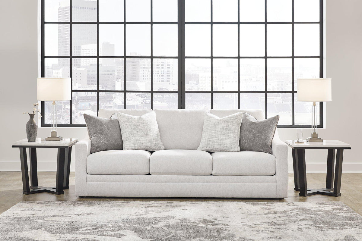 Ashley Furniture Maitelynn upholstery living room set featuring a plush sofa and matching armchairs in a modern design