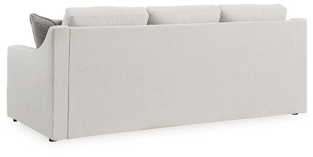 Ashley Furniture Maitelynn living room set upholstery package with sofa, loveseat, and armchair in neutral fabric.