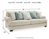 Ashley Furniture Monaghan living room set with a sofa and loveseat in a modern fabric, stylish and comfortable for living spaces.