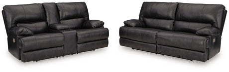 Ashley Furniture Mountainous Living Room Set featuring a sectional sofa with plush cushions and rustic wood accents.