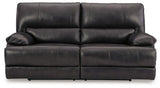 Ashley Furniture Mountainous Living Room Set featuring a sofa and armchairs with plush fabric and rustic mountain-inspired design.