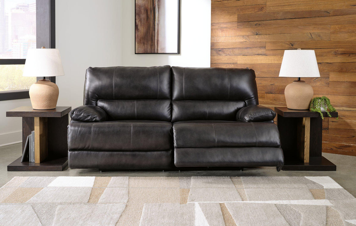 Ashley Furniture Mountainous Living Room Set featuring plush sofa and armchair with mountain-inspired design in neutral tones.