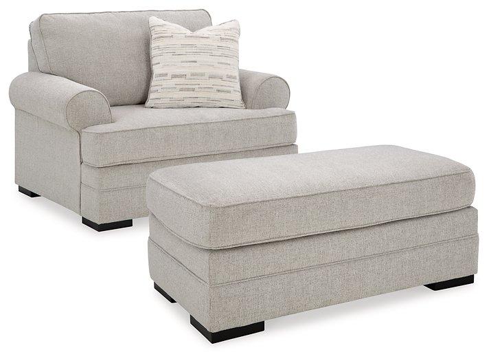 Ashley Furniture Eastonbridge living room set featuring a sofa, loveseat, and armchair in a modern design.