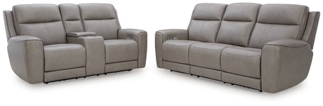 Ashley Furniture 5Z-Comfort living room set featuring a plush sofa and matching armchair in a modern design.