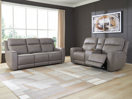 Ashley Furniture 5Z-Comfort living room set featuring a plush sofa and matching armchair in a modern design.