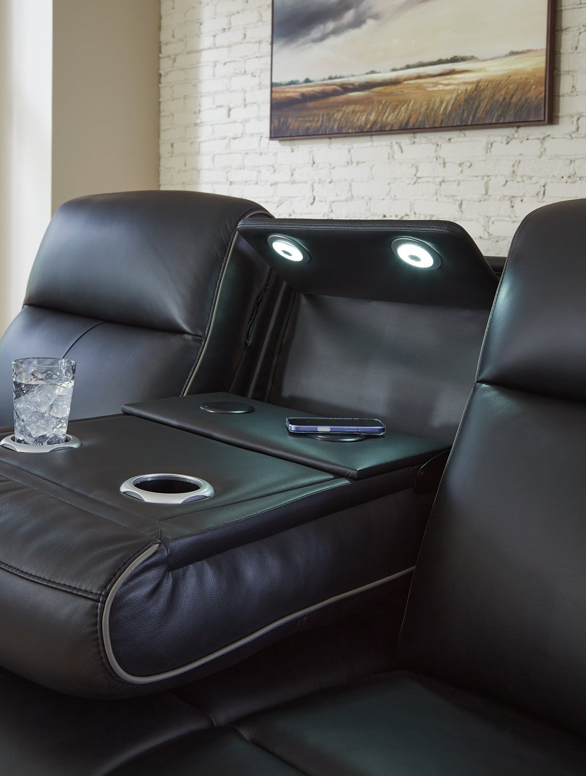 Ashley Furniture 5Z-Comfort Power Reclining Living Room Set featuring plush cushions and modern design in a cozy living space