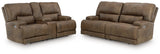 Ashley Furniture Beckley Place reclining living room set with sofa and loveseat in a stylish fabric, perfect for modern living spaces.