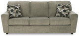 Ashley Cascilla living room set with a sofa and loveseat, featuring neutral fabric upholstery and modern design.
