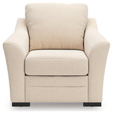 Ashley Furniture Lango living room set with sofa and loveseat in a modern design, shown from a head-on perspective.