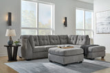 Ashley Furniture Marleton living room set with sofa and armchair in a modern design, featuring neutral fabric and stylish cushions.