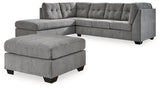 Ashley Furniture Marleton living room set with sofa and armchair in neutral fabric, modern design and plush cushions.