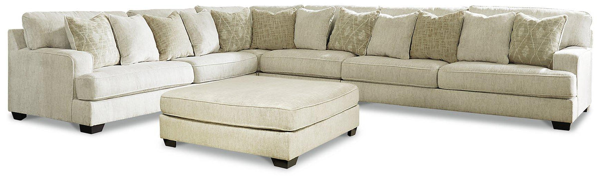 Ashley Furniture Rawcliffe living room set with sofa and matching armchairs, featuring neutral upholstery and modern design.