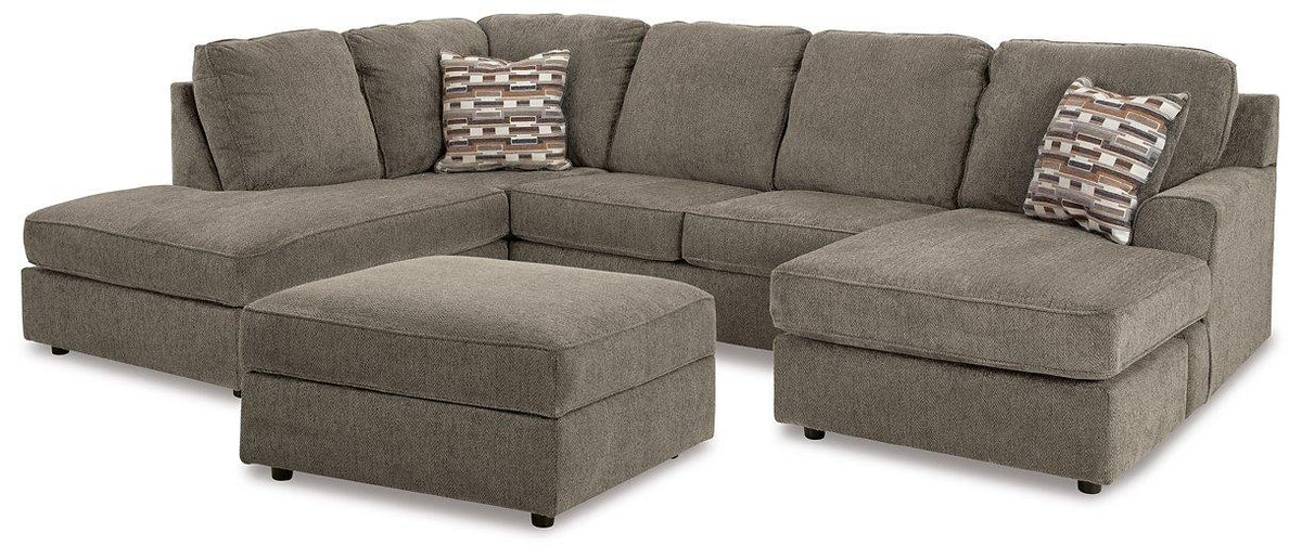 Ashley Furniture O'Phannon living room set with sofa and loveseat, featuring plush cushions and neutral upholstery.