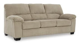 Modern Ashley Furniture SimpleJoy living room set with a sofa and armchair, featuring neutral upholstery and wooden legs.