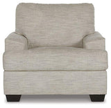 Ashley Furniture Vayda living room set featuring a sofa and armchair with neutral fabric and modern design.