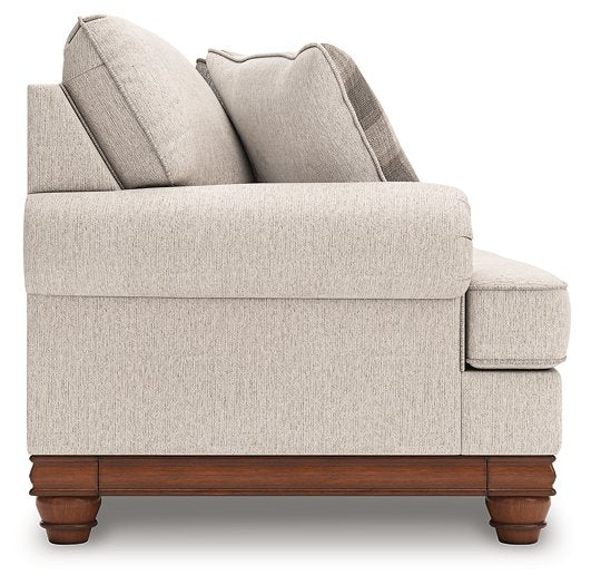 Ashley Furniture Clearbrooke living room set with sofa and armchair, featuring neutral upholstery and modern design.