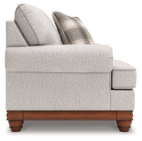 Ashley Furniture Clearbrooke living room set with sofa and armchair in a modern design, featuring neutral fabric upholstery.