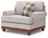 Ashley Furniture Clearbrooke living room set featuring a sofa and loveseat with neutral upholstery and modern design.