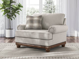 Ashley Furniture Clearbrooke living room set with sofa and loveseat, featuring neutral upholstery and contemporary design