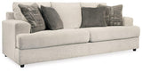 Ashley Furniture Soletren living room set includes sofa and armchair with neutral fabric and contemporary design.
