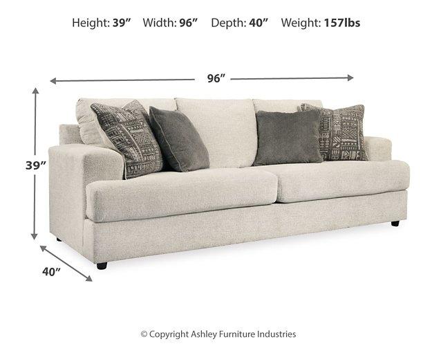 Ashley Furniture Soletren living room set with sofa and armchairs, featuring neutral upholstery and modern design.