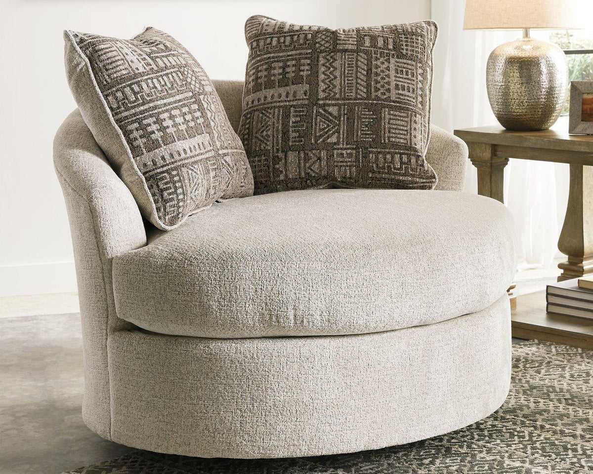 Ashley Furniture Soletren living room set featuring a sofa and loveseat with plush cushions and modern design in a stylish living space.