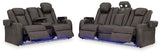 Ashley Furniture Fyne-Dyme living room set with sofa and armchair, featuring plush cushions and stylish upholstery.