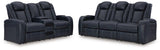 Ashley Furniture Fyne-Dyme living room set featuring a sofa and armchair with plush cushions and coordinating fabric.