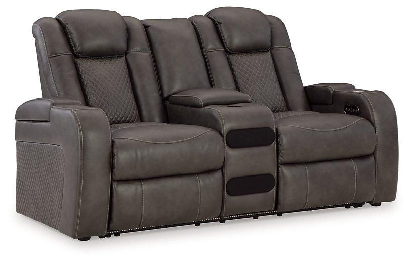 Ashley Furniture Fyne-Dyme Living Room Set with sofa and armchair, featuring plush cushions and modern design in neutral tones.