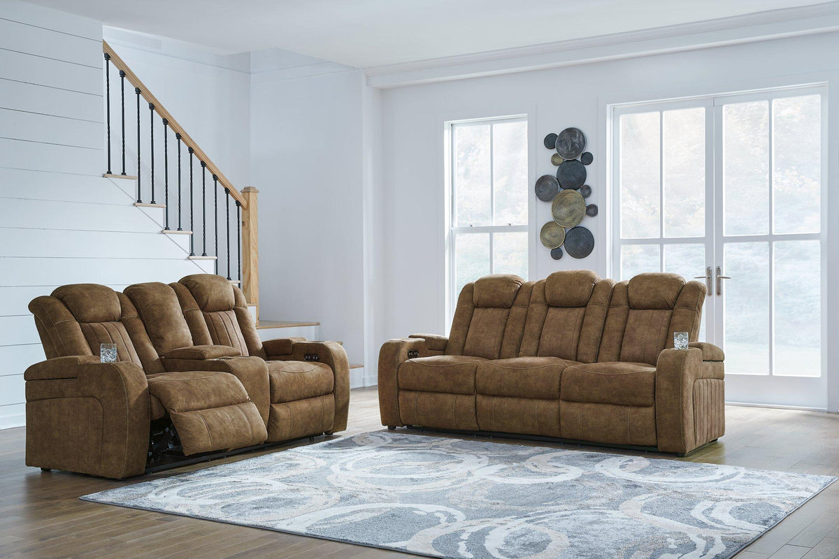 Ashley Furniture Wolfridge living room set with sofa and loveseat, featuring plush cushions and modern design.