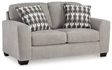 Ashley Furniture Avenal Park loveseat with plush cushions and neutral fabric, perfect for cozy living room seating.