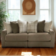 Ashley Furniture Corbin 2-piece modular loveseat with plush cushions and neutral fabric, perfect for contemporary living rooms.