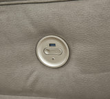 Ashley Furniture Next-Gen Gaucho Power Reclining Loveseat with console, showing plush upholstery and built-in cup holders.
