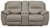 Ashley Furniture Next-Gen Gaucho Reclining Loveseat with Console, featuring plush cushions and built-in center console for comfort.