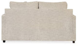 Ashley Furniture Soletren Loveseat with plush fabric, featuring cushioned armrests and a modern design for comfortable living rooms.