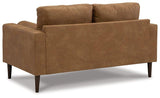 Ashley Furniture Telora loveseat with plush fabric and cushioned armrests, perfect for cozy living room seating.