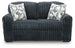 Ashley Furniture Midnight-Madness Loveseat with plush fabric and stylish design, shown from a head-on angle.