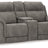 Ashley Furniture Next-Gen DuraPella power reclining loveseat with console, featuring plush cushioning and contemporary design.