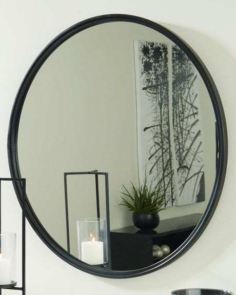 Brocky Accent Mirror by Ashley Furniture, stylish wall mirror with a sleek frame, perfect for adding elegance to living spaces.