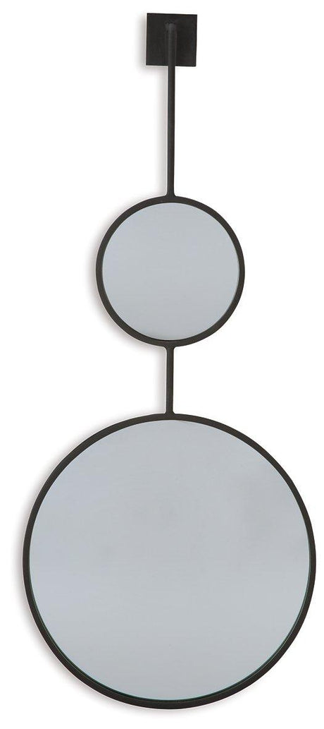 Ashley Furniture Brewer accent mirror with a stylish frame, perfect for adding a decorative touch to living or bedroom spaces.