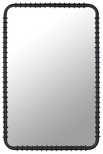 Ashley Furniture Judlow Accent Mirror, rectangular wall mirror with a sleek frame, suitable for modern home decor.